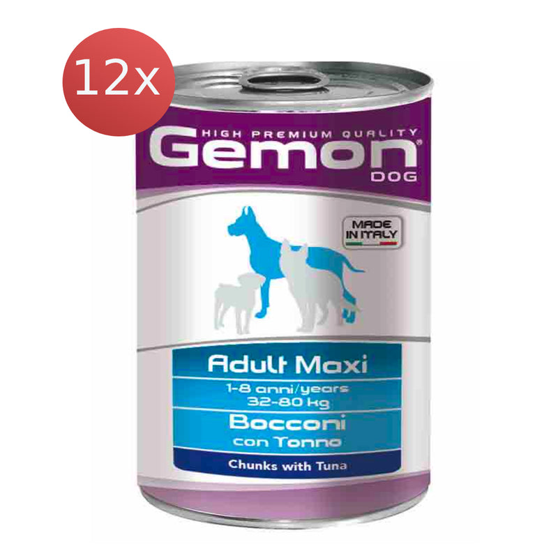 Conserve Gemon Ton și Orez 12X1250g - Câini Adulți
