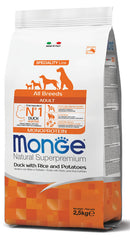 Monge Caini Adult Rata, Orez, Cartofi 15 kg | Toate Rasele PROMO