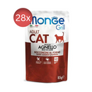 28x85g Plicuri MONGE Grill cu Carne de Miel Hrana Umeda Pisici in jeleu PROMO