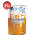 24x100g Plicuri MONGE Grill cu Pui si Curcan - Hrana Umeda Caini PROMO