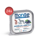 24x150g Pate Monge Monoprotein Adult cu Miel si Afine - Hrana Umeda Caini PROMO