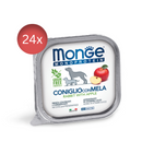 24x150g Pate MONGE Monoprotein Adult cu Iepure și Mere - Hrană Umedă Câini PROMO