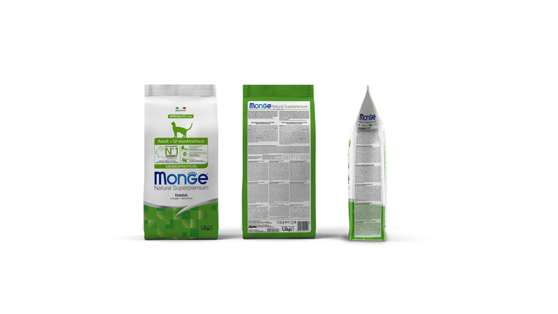 Monge Pisici Adult Monoprotein Iepure | 1.5 kg