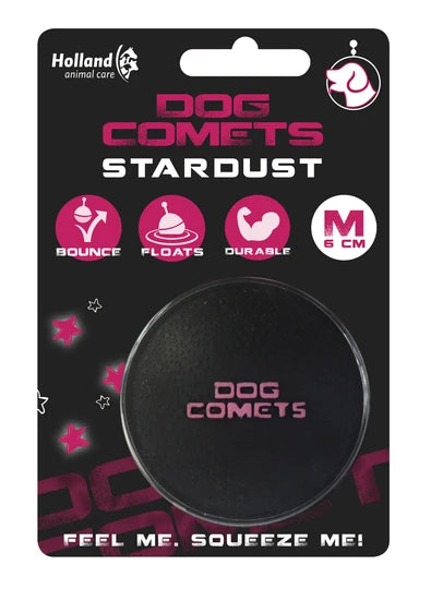 Jucarie Dog Comets Ball Stardust Black/Pink M  - Caini