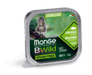 Pate Monge B-Wild cu Mistret si Legume Grain Free 32x100g - Pisici Sterilizate
