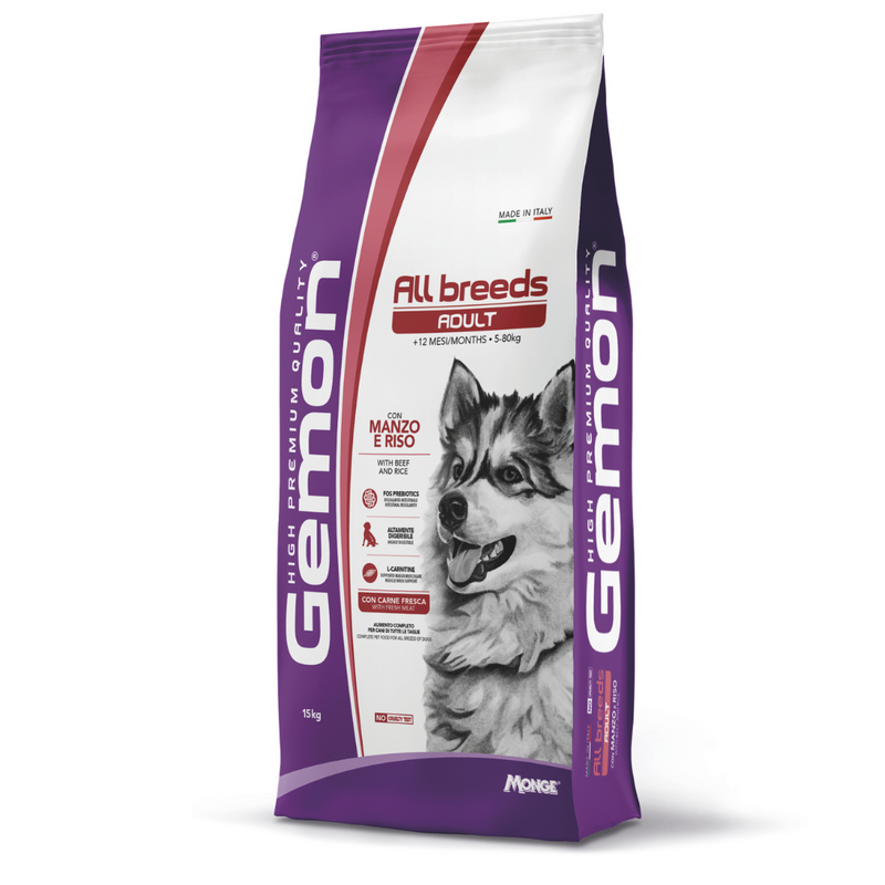 Gemon Caini Adulti cu Vita si Orez 20kg