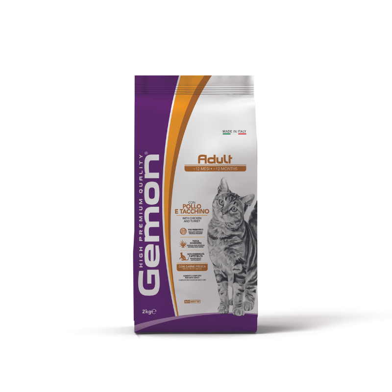 Gemon Pisici Adult cu Pui şi Curcan - 2kg