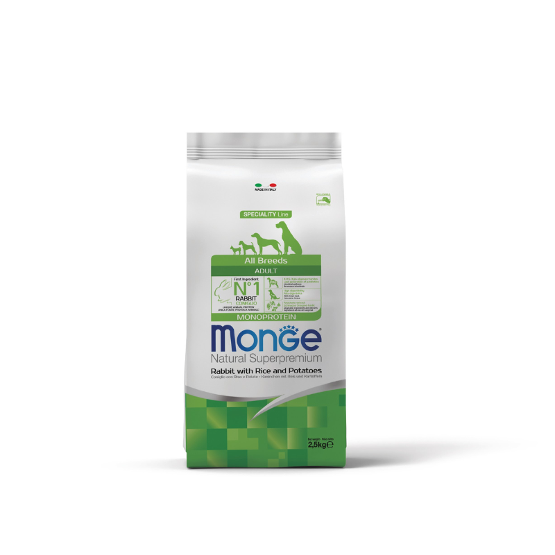 Monge Mini Adult cu Iepure, Orez si Cartofi 2,5 kg | Superpremium PROMO