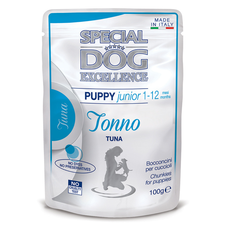 24x100g Special Dog Excellence Puppy and Junior Bucăți cu Ton