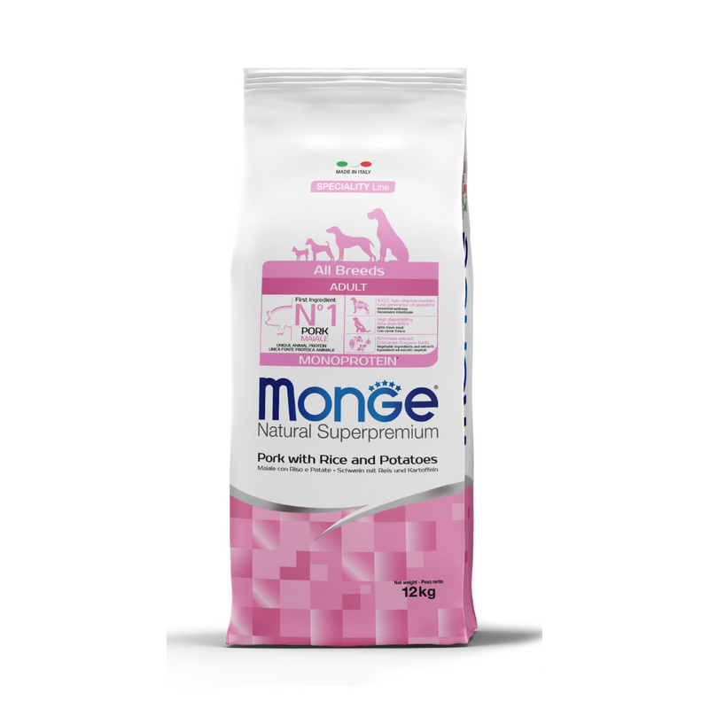 Monge Natural Superpremium Caini Adult cu Porc 12 kg