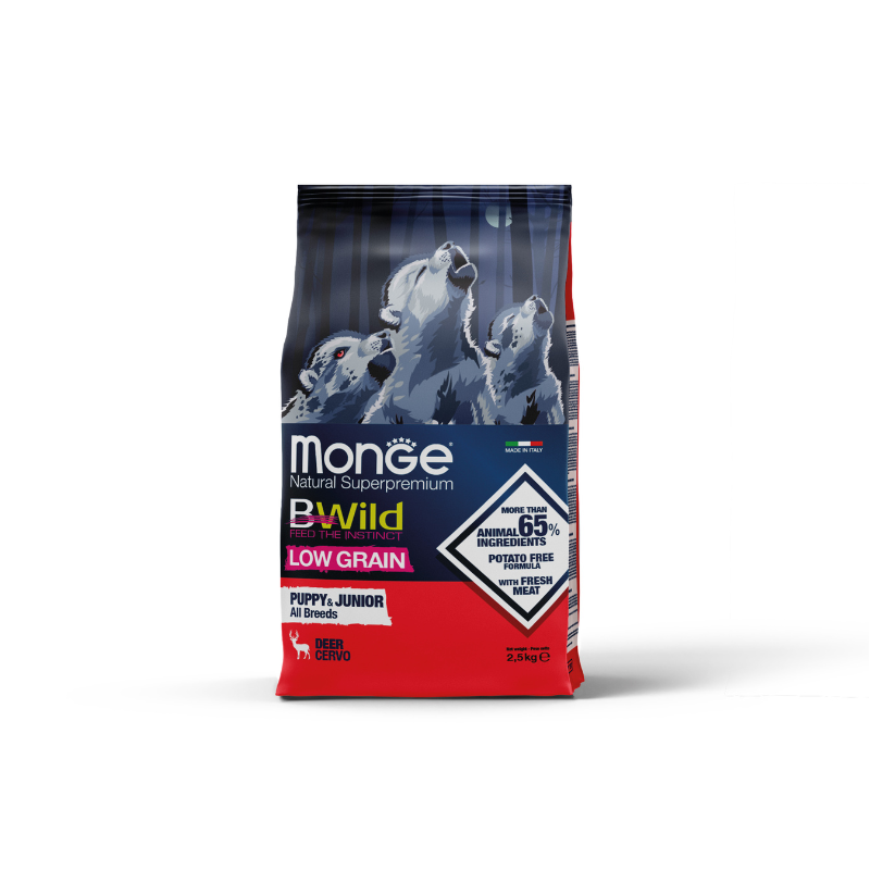 Monge B-Wild Puppy Low Grain Cerb | 2,5 kg