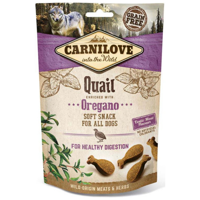 CARNILOVE Recompense Semi Moist pentru câini, cu Prepeliţă şi Oregano 200g