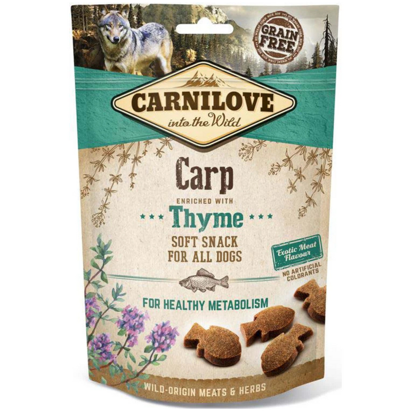 CARNILOVE Recompense Semi Moist pentru câini, cu Crap şi Cimbru 200g
