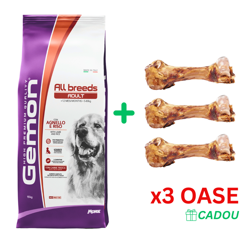 Gemon Caini Adulti cu Miel si Orez 15 kg