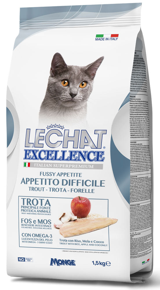Lechat Excellence Pisici Fussy Appetite Pastrav | 1.5 kg