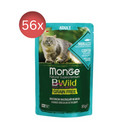 28x85 Plicuri MONGE B-Wild  fără cereale cu Cod - Hrana Umeda Pisici