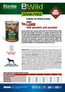 24x400g Conserve MONGE B-Wild Adult fără cereale cu Miel, zukkini și dovleac - Hrană Umedă Câini