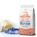 Monge Caini Puppy&Junior cu Somon si Orez 2.5 kg