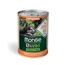 24x400g Conserve MONGE B-Wild Junior fără cereale cu Rață, zukkini și dovleac - Hrană Umedă Câini PROMO
