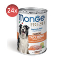 24x400g Conserve MONGE Fresh Senior cu carne de Curcan - Hrana Umeda Caini