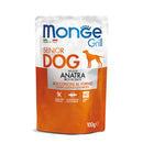 24x100g Plicuri MONGE Grill Senior cu Rață - Hrana Umeda Caini