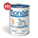 24x400g Pate MONGE Monoprotein Adult cu Rață - Hrană Umedă Câini