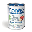 24x400g Pate MONGE Monoprotein Adult cu Iepure și Mere - Hrană Umedă Câini