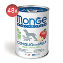 24x400g Pate MONGE Monoprotein Adult cu Iepure și Mere - Hrană Umedă Câini