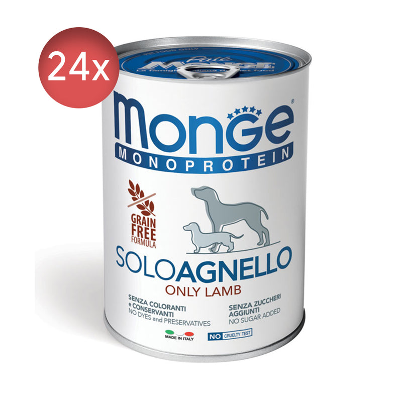 24x400g Pate MONGE Monoprotein Adult cu Miel - Hrană Umedă Câini