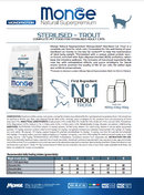 Monge Pisici Sterilizate Monoprotein  Pastrav | 1.5 kg PROMO