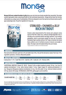 28x85g Plicuri MONGE Grill Steril cu Pastrav- Hrana Umeda Pisici PROMO