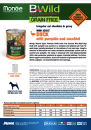 24x400g Conserve MONGE B-Wild Mini Adult fără cereale cu Rata Zukkini si Dovleac - Hrană Umedă Câini