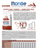 Monge Caini Junior&Puppy cu Miel 12 kg | Superpremium PROMO