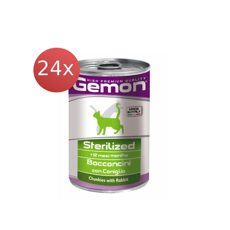 Conserve Gemon cu Iepure 24X415g - Pisici Sterilizate