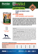 24x400g Conserve MONGE B-Wild Adult fără cereale cu Somon, zukkini și dovleac - Hrană Umedă Câini