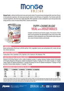 24x400g Conserve MONGE Fresh Junior cu Vițel - Hrana Umeda Caini